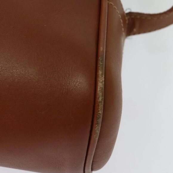 GUCCI Shoulder Bag Leather Brown Gold Auth gh539 - Picture 2 of 16